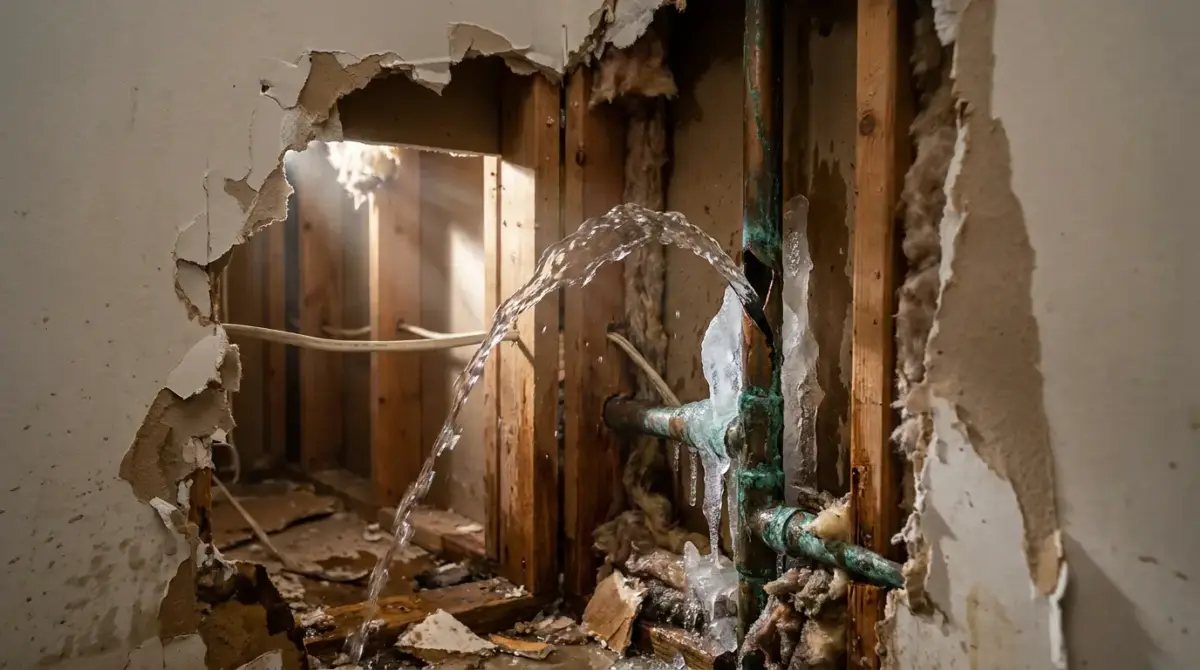 burst pipe