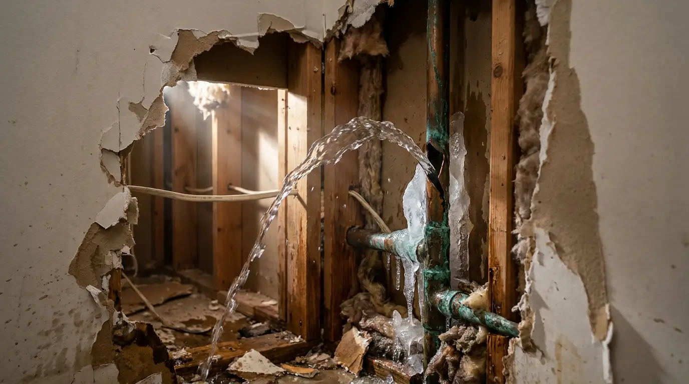 burst pipe